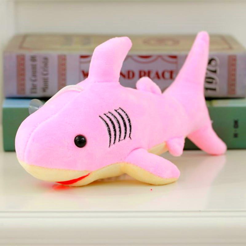 大鲨鱼毛绒玩具可爱海洋生物迷你小号鲨鱼挂件钥匙扣儿童玩偶全长12