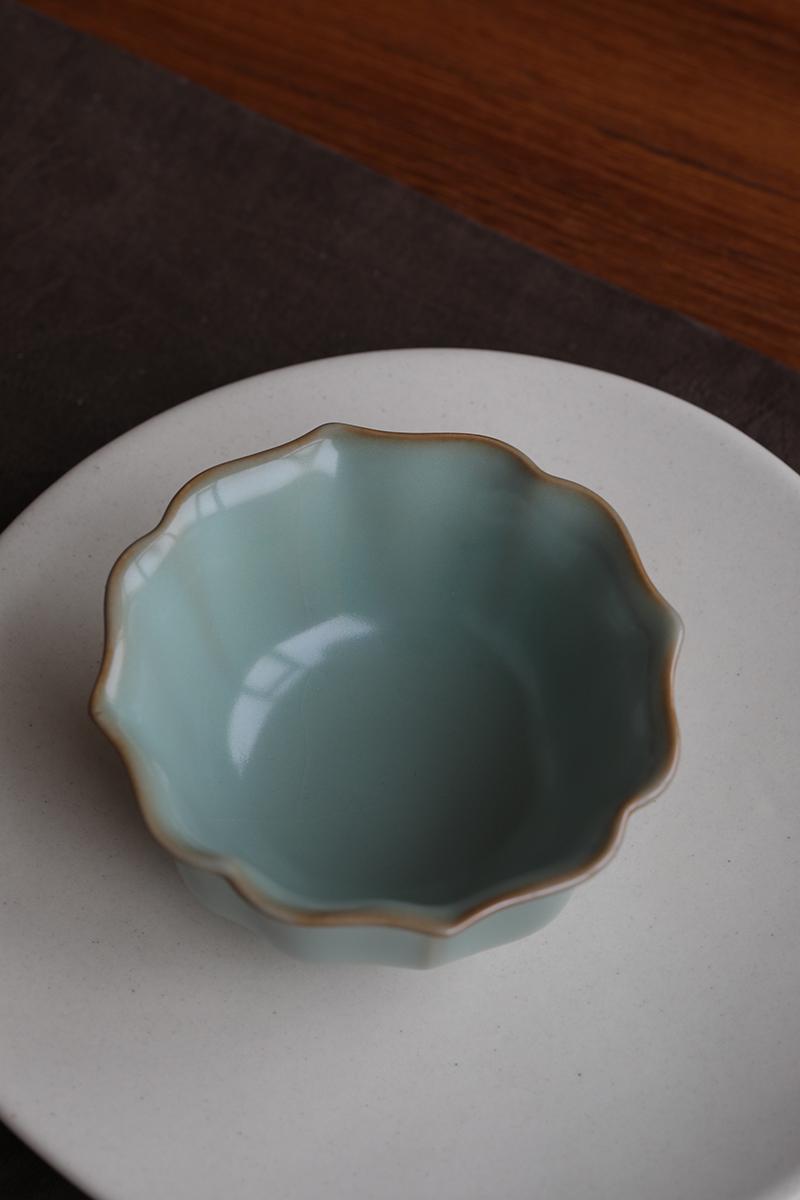 谢小金汝窑挑tea|谢小金官窑汝窑宝象杯纯手工粉青釉中式纯色开片可养