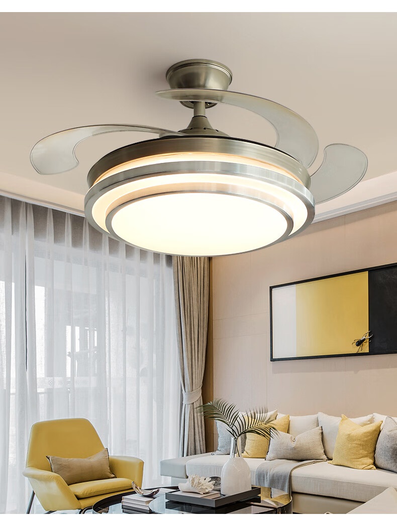 科谭隐形风扇灯吊扇灯大气客厅餐厅卧室家用带风扇的简约现代电扇吊灯