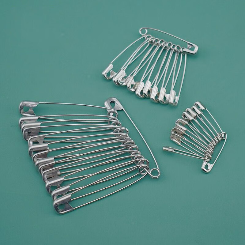 海格卡何 不锈钢别针 大号小号安全扣针衣服固定曲别针老式简易别扣锁