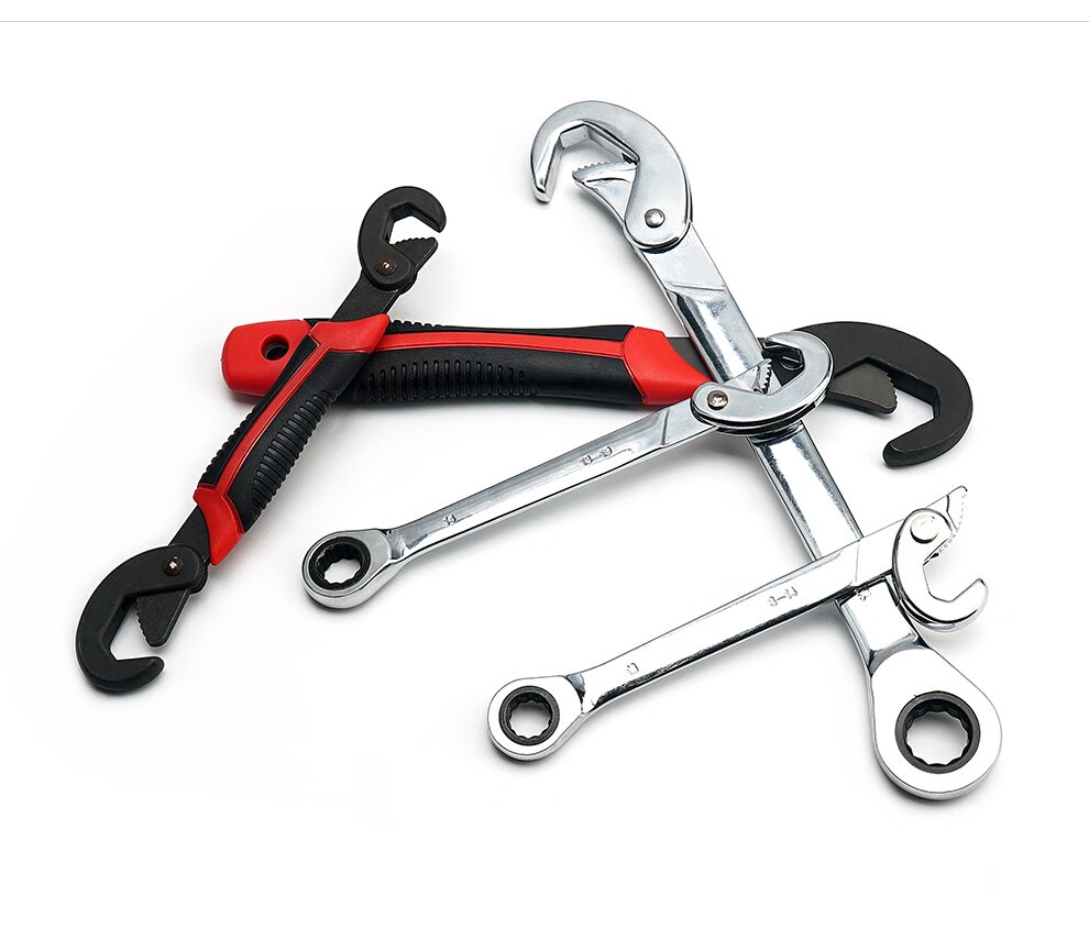 伊莱科elecall扳手两件扳手水龙头扳手活动扳手勾型扳手五金工具多