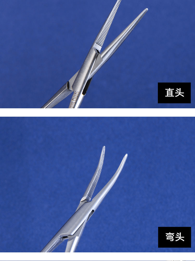 5cm精细蚊式有齿直弯头血管钳 金柄直头 止血钳【图片 价格 品牌 报价