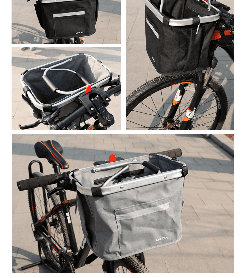 山地车车筐前置自行车车筐山地车前车筐车篓单车前置折叠菜篮篮子手提
