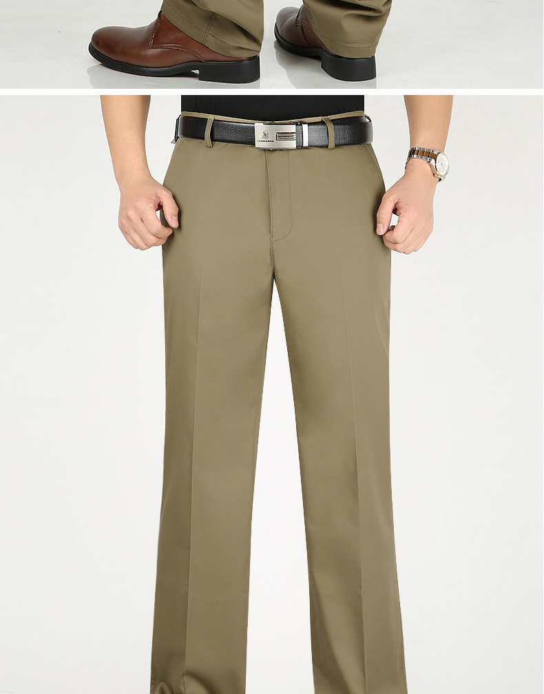 男士休闲裤夏季薄款西裤男爸爸裤子 酒红色 夏季薄款 37【三尺腰围】