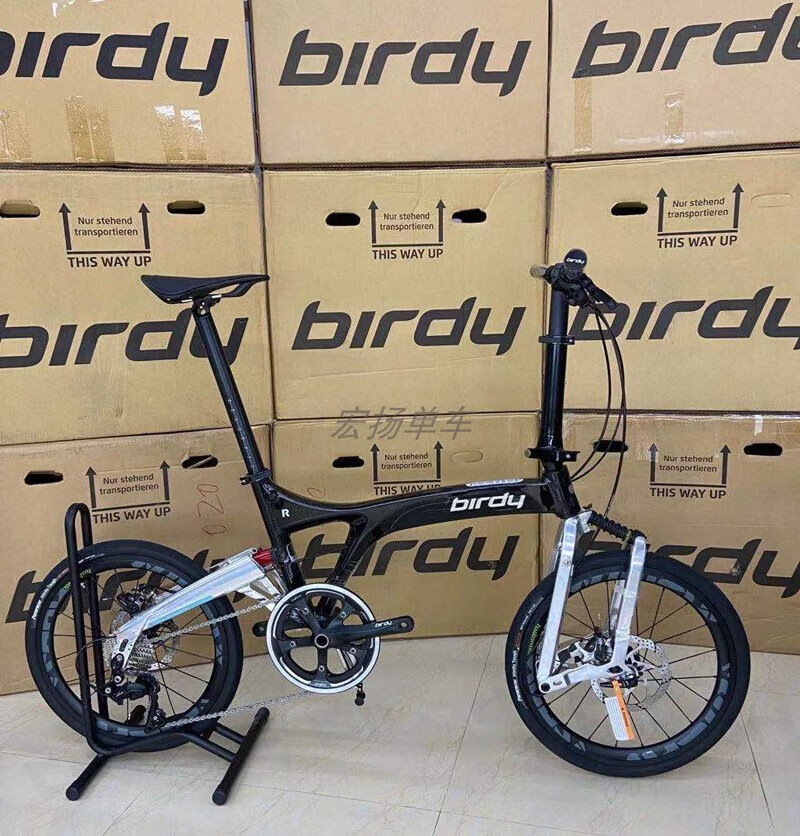 birdy折叠车德国鸟车代理 birdy r20 飊速款 406 碟刹折叠自行 银红