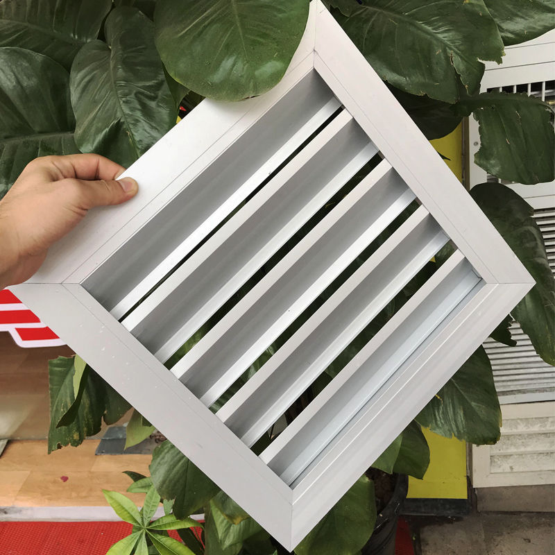 定做百叶窗通风口铝合金防水百叶外墙防雨中央空调出风口空调外罩散热