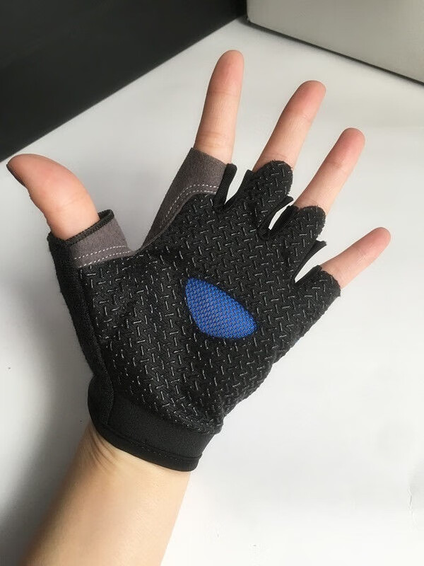 摩托车手套夏天半指手套男女骑行机车手套防晒滑夏季薄款透气健身红色