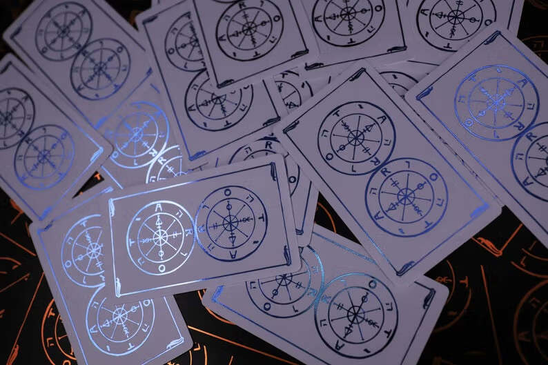 尼创塔罗牌命运之轮塔罗牌正版78张全套英文烫金珍藏版桌游卡牌tarot