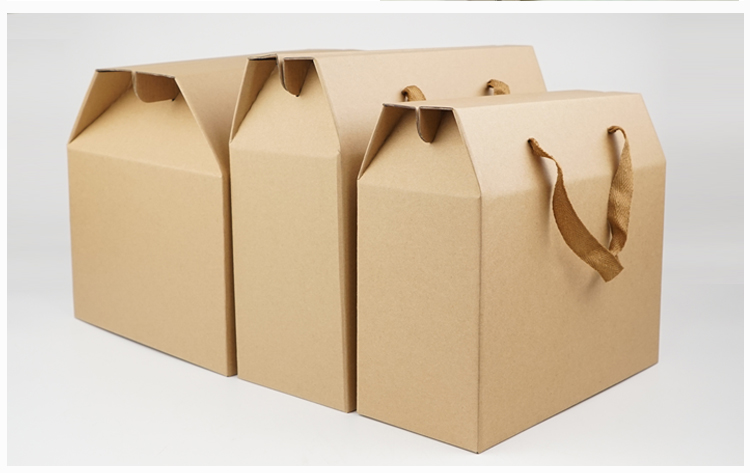包装纸箱礼盒牛皮纸通用手提水果纸盒牛皮盒土产年货礼品包装盒粽子干