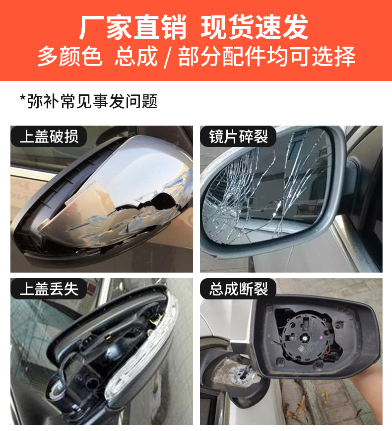 适用于crv后视镜外壳1213141621款crv倒车镜盖思威后视镜壳1721款crv