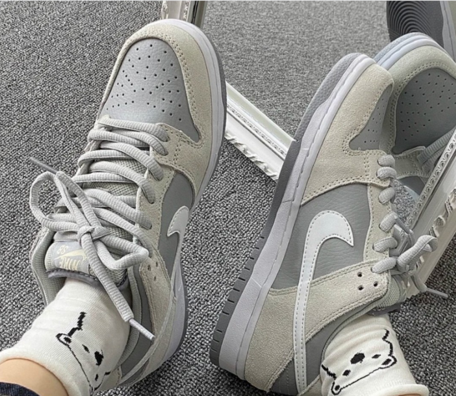 耐克女鞋aj北极狐夏季透气男鞋情侣运动鞋低帮莆田纯原影子灰36