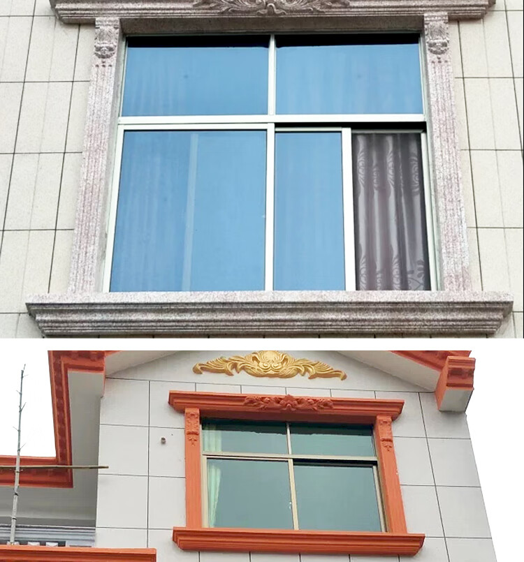 别墅窗套模具欧式现浇线条外墙装饰模型水泥中式窗拱模罗马柱模具 14