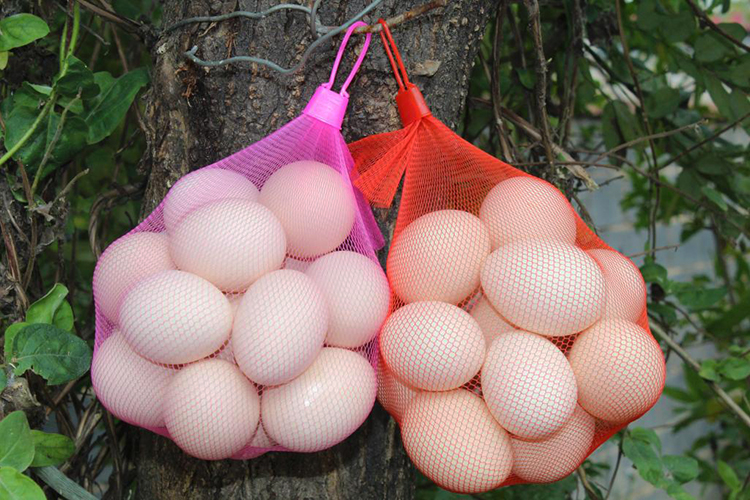 金葫芦园艺 鸡蛋网兜 网袋批发 超市包装厂家红色装鸡蛋的小网兜袋子