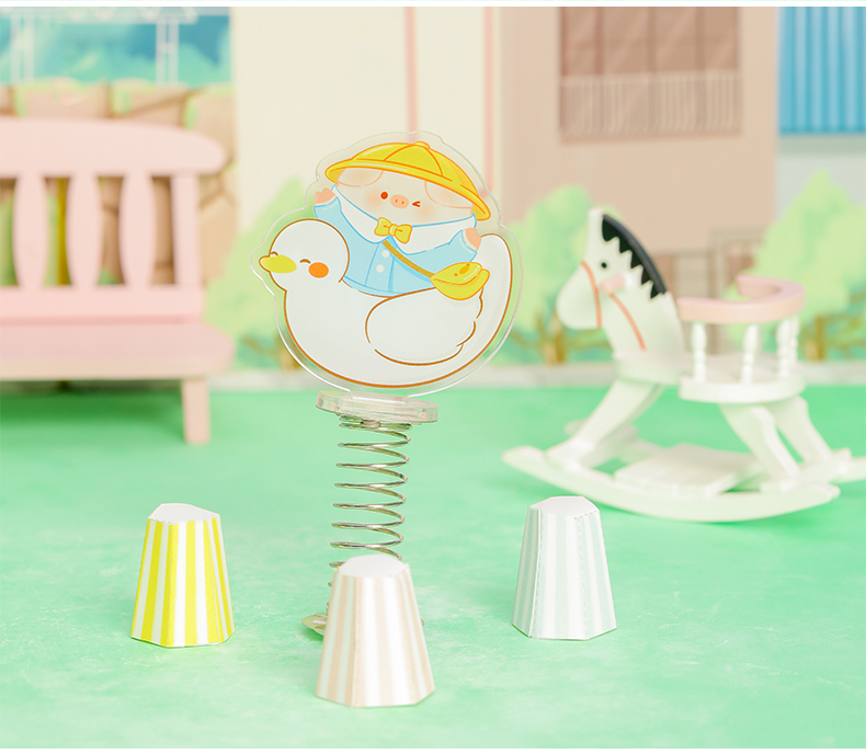 立牌动漫周边汽车内饰用品摆件 气球款 屁可猪弹簧摇摇乐立牌【图片