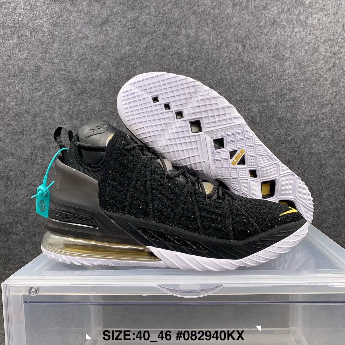 18中国玉气垫实战篮球鞋lbj18黑紫金中国红黑白彩虹运动鞋18代玉玺39