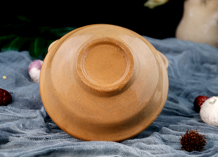啡晨 仿古纯手工无釉土碗老式粗陶碗复古土陶餐具家用扣肉蒸碗吃饭碗