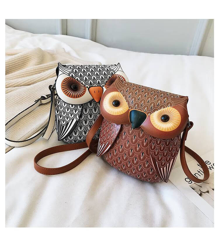 迪士尼同款抖音猫头鹰包时尚个性单肩小包夏天简约手机包可爱卡通小