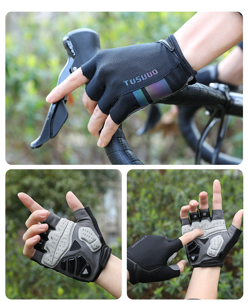 德国进口硅胶短指男女春夏减震透气山地自行车骑行手套半指公路车单车