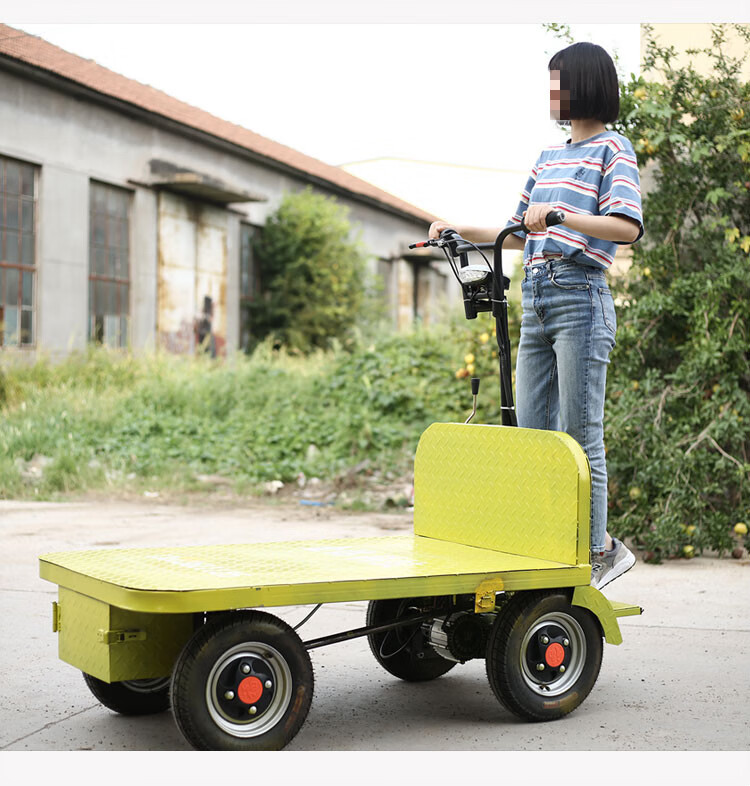 电动小推车载重王手推拉货搬运车工地四轮电瓶车进电梯拖车平板车
