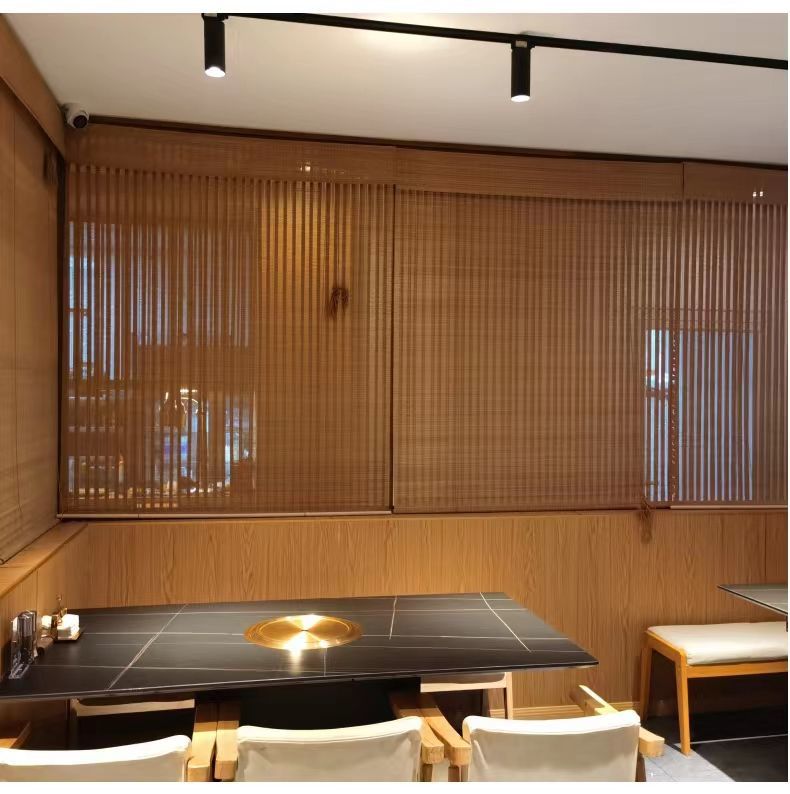 轻奢ysliwc竹帘窗帘卷帘升降中日式复古禅意客厅茶室门帘阳台办公室