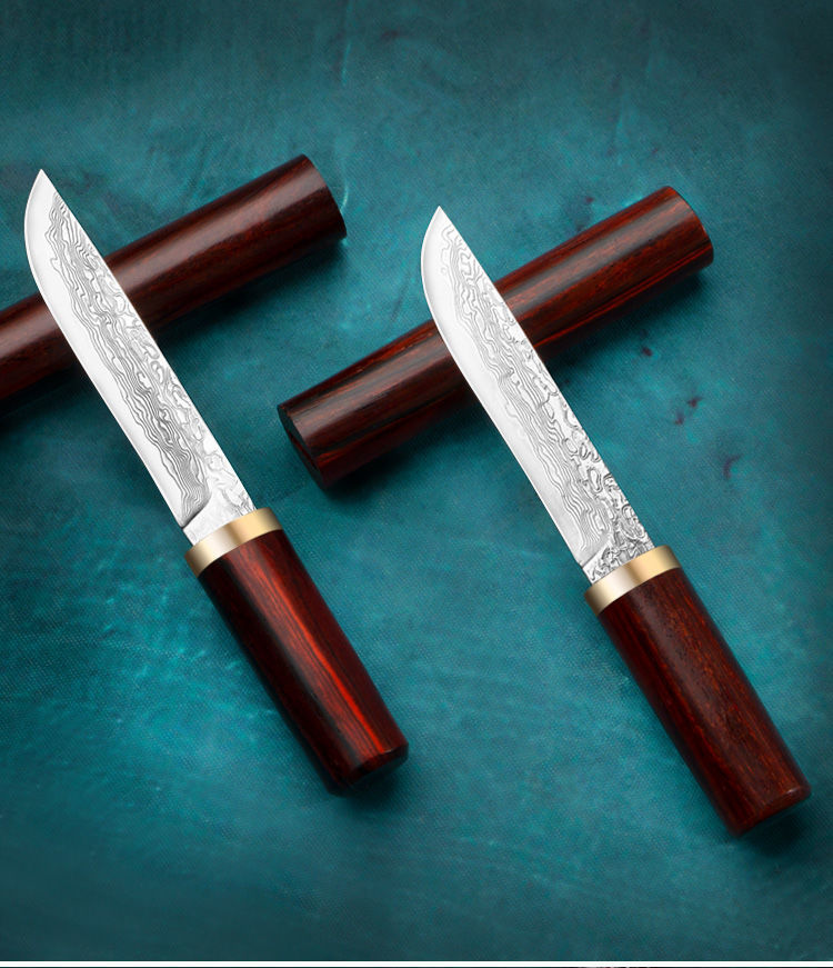 蒙古小刀手工锻打vg10大马士革手工刀创意小刀户外刀高端刀求生刀防身