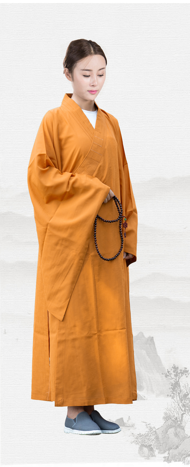 出僧人夏季冰丝僧服 佛教用品僧衣僧服海青居士服男女台麻海清袈裟僧