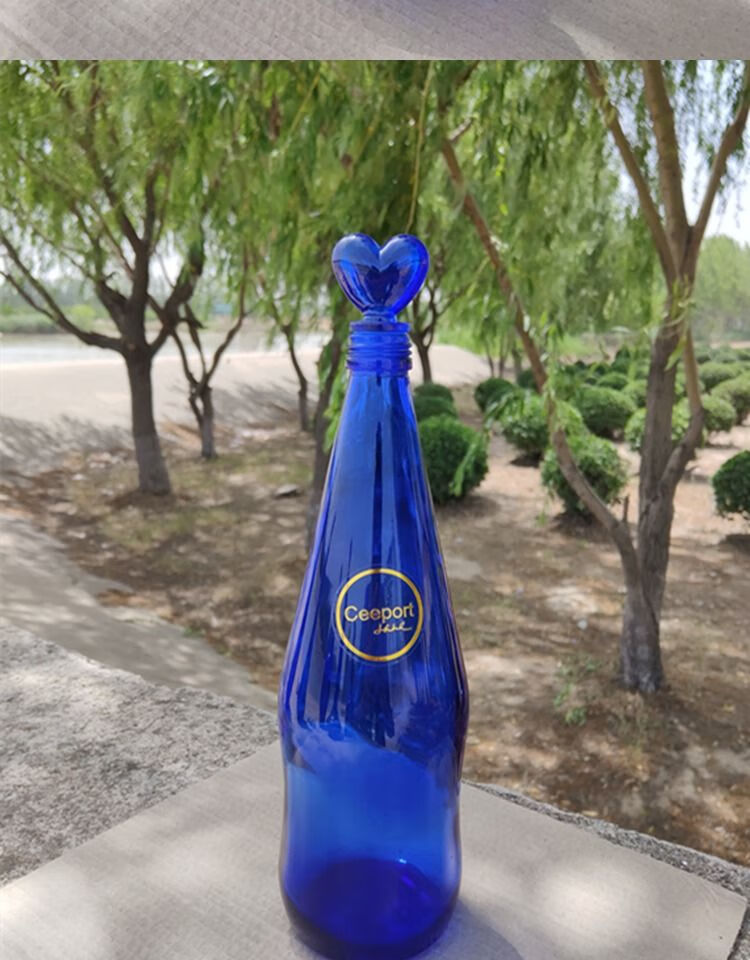 可狄蓝色太阳水瓶零极限清理工具ceeport归零心灵觉醒纯蓝玻璃瓶大肚