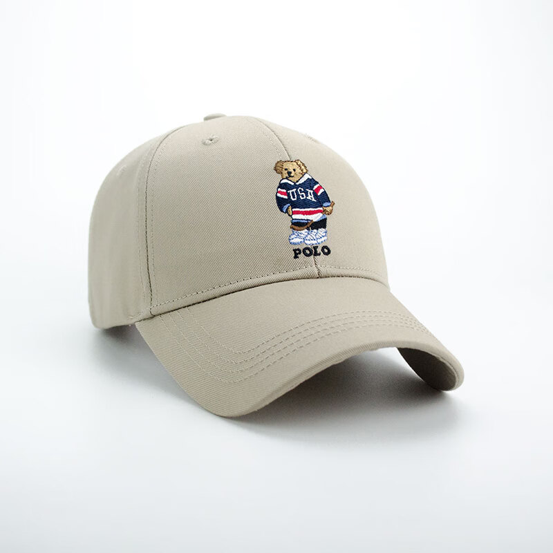 美国国际品牌保罗春季polo小熊刺绣男女通用户外运动遮阳棒球帽情侣