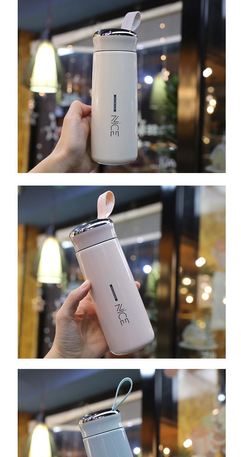 本士能奈斯玻璃杯内胆水杯女ins原宿风学生潮流清新轻奢礼品杯便携