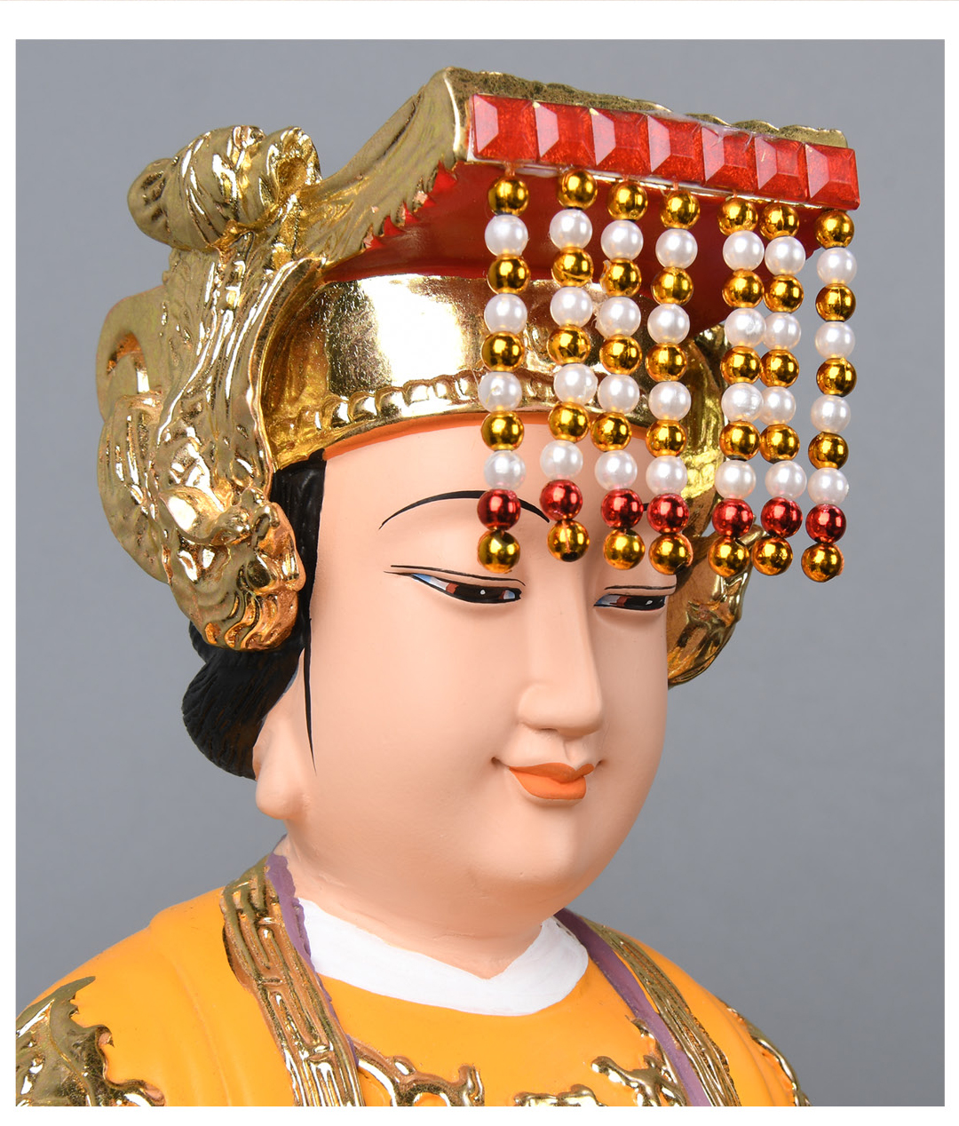 妈祖神像家用佛堂供奉树脂彩绘天后天上圣母海神娘娘风水摆件19寸