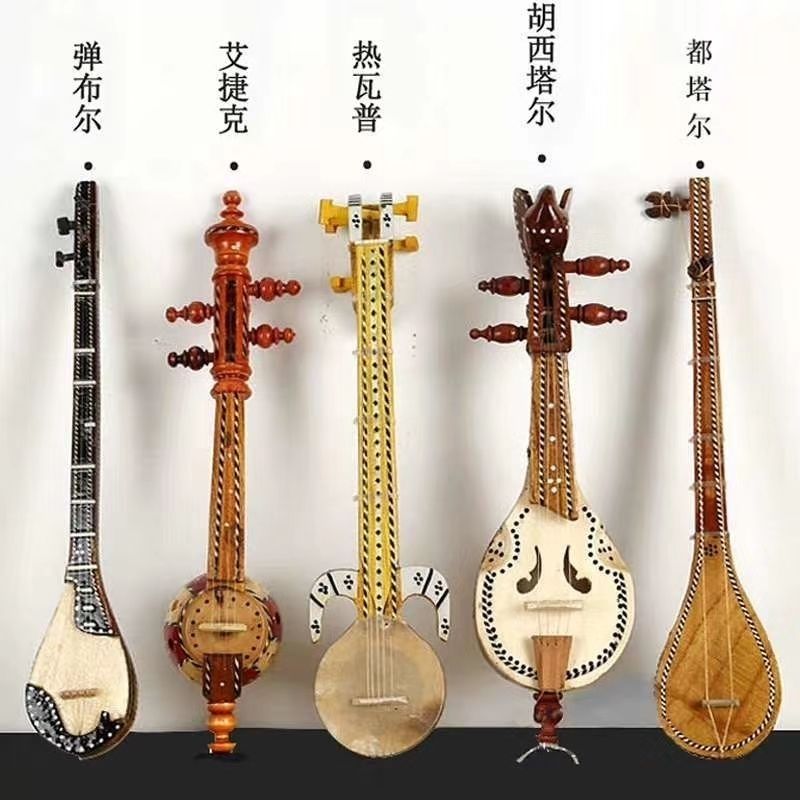 新疆喀什色五种民族乐器套装礼盒装饰家居工艺品摆件礼品30公分 弹