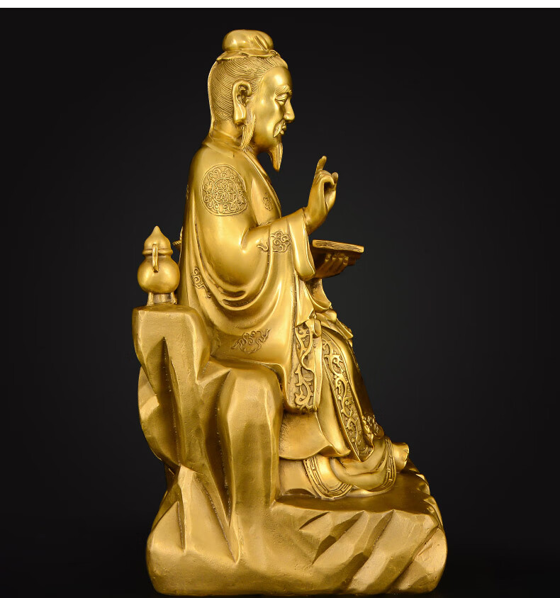 孙思邈铜像纯铜 纯铜药王孙思邈神像药王爷菩萨像药店供奉医仙妙应