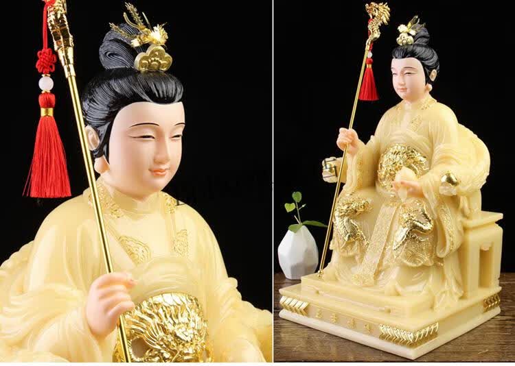 玉皇大母娘娘神像玉母佛像树脂彩绘西王母供奉居家用摆件 极彩26英寸
