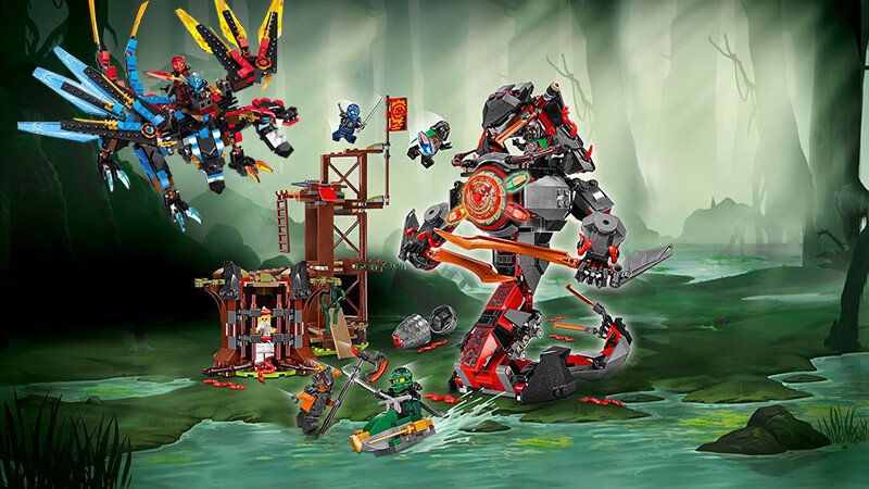 乐高lego2022新年系列幻影忍者系列拼装积木跑车摩托战车龙男孩子玩具