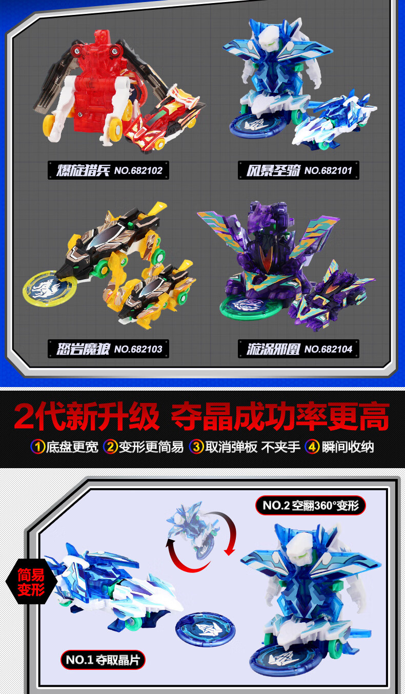 机甲兽神玩具奥迪双钻爆裂飞车2代玩具风暴圣骑机甲兽神暴力变形套装