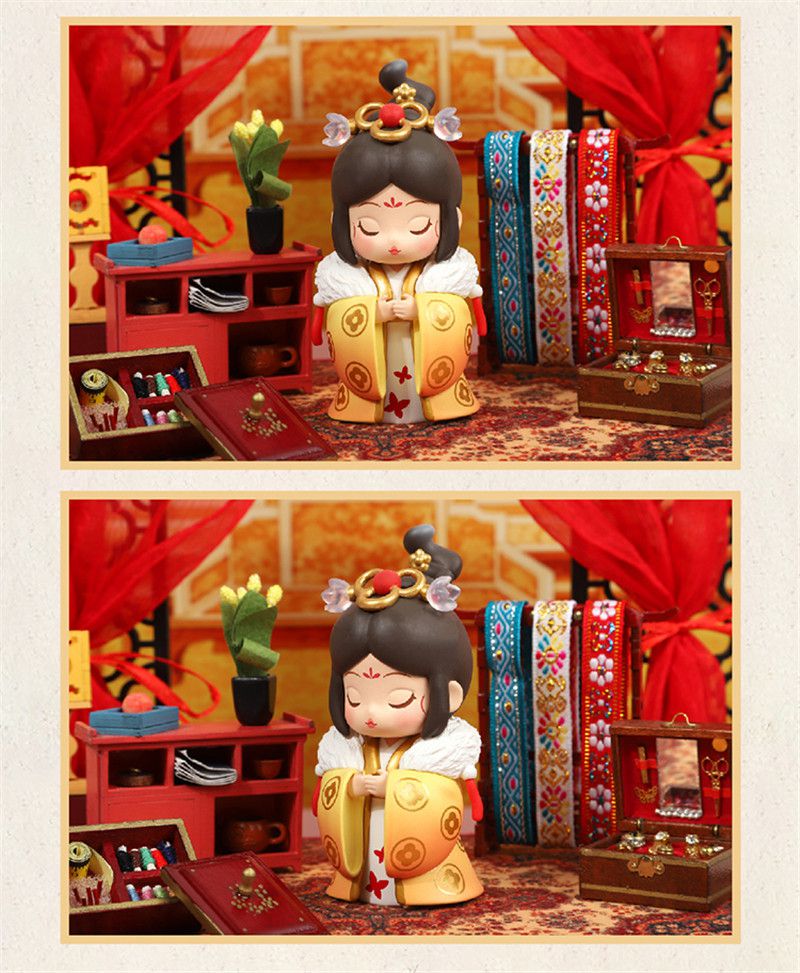 古风可爱国潮玩具摆件公仔男生礼物整套12个几率出隐藏款盲盒坏娃包赔