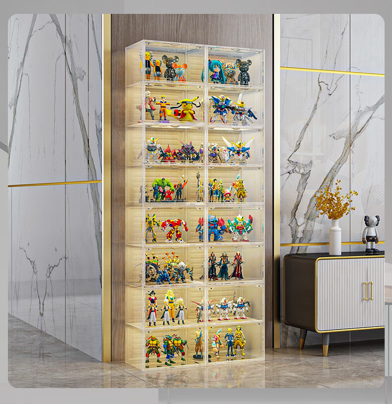 乐高手办展示柜乐高展示柜模型玩具收纳陈列架仿玻璃亚克力透明家用