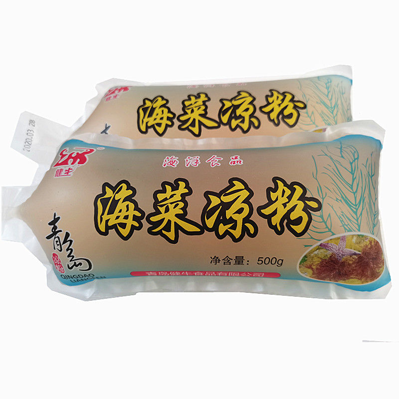青岛海凉粉海藻海菜石花菜水晶凉粉海凉粉凉拌菜海底冻菜零脂肪即食6