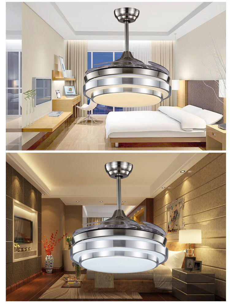 风扇灯吊扇灯客厅餐厅隐形吊顶灯扇一体家用电扇带灯两用吊扇吊灯422