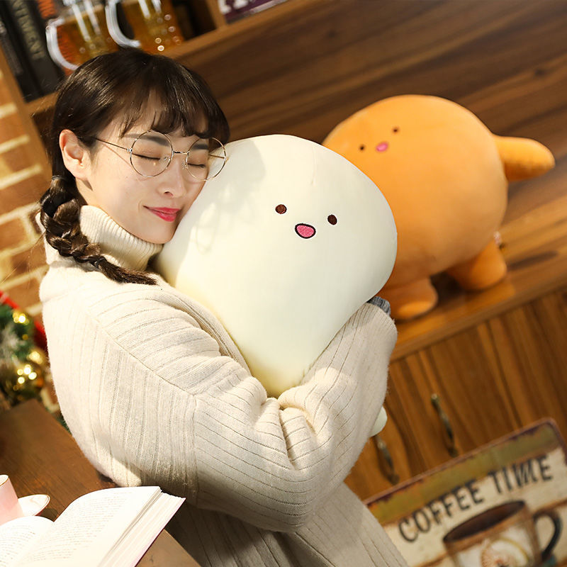 可爱软萌呆呆章鱼小团团毛绒玩具暖手抱枕少女心布娃娃女生礼物 白色