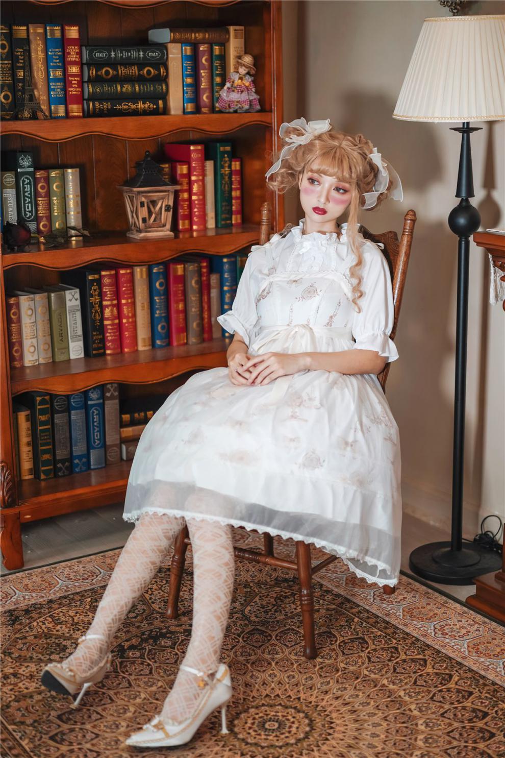 lo裙洛丽塔萝莉塔lolita公主洋装原创仙女裙花嫁lo娘萝莉套装jsk