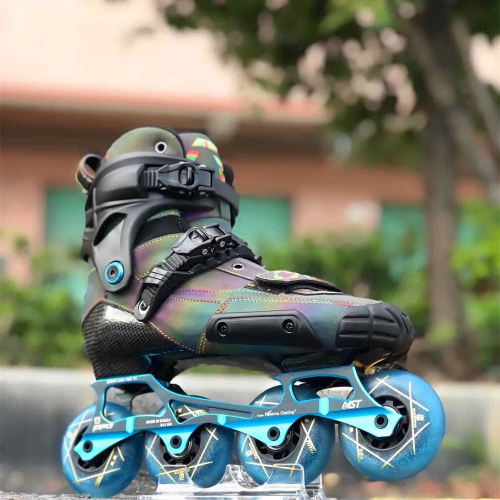 花样轮滑鞋专业 轮滑鞋碳纤维溜冰鞋hv平花鞋ksj成人儿童比赛用高端华