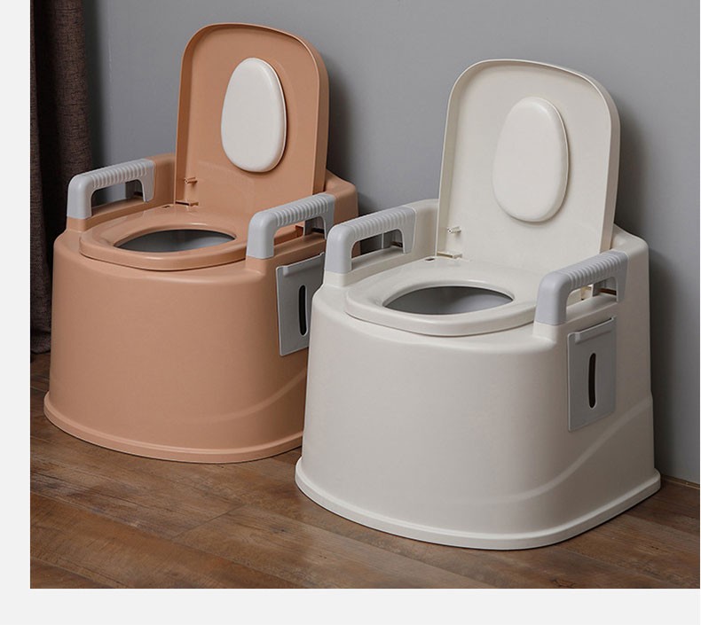 移动马桶孕妇老人坐便器可移动病人便盆便携式塑料尿盆室内家用简易