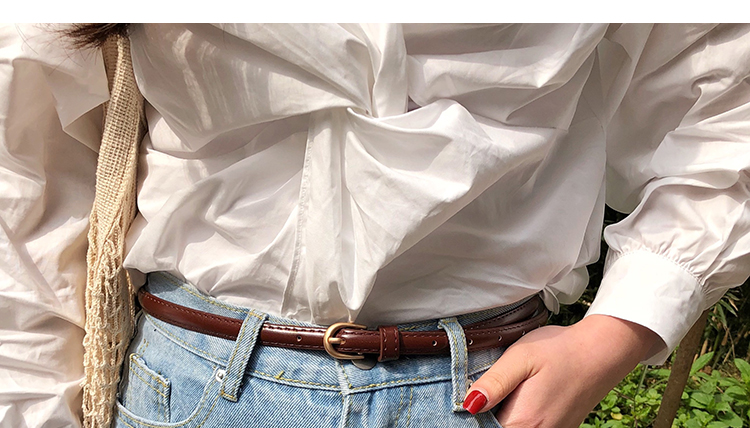 【装饰显身形】女生皮带细款软皮港风软皮超细款简约百搭韩式衬衫装饰