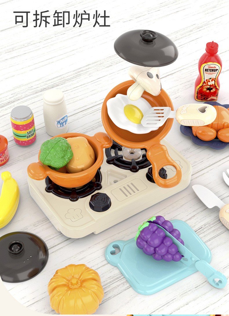 儿童大号厨房玩具3岁女孩过家家仿真厨具套装男孩宝宝做饭煮饭玩具