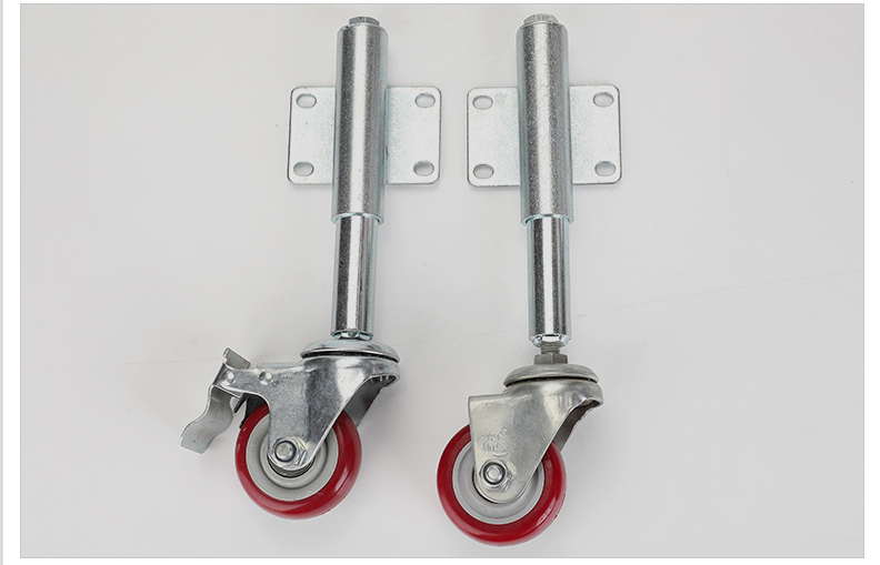 大门轮子万向轮3寸弹簧减震脚轮铁门伸缩轮簧万向升降轮重型nnn 2寸