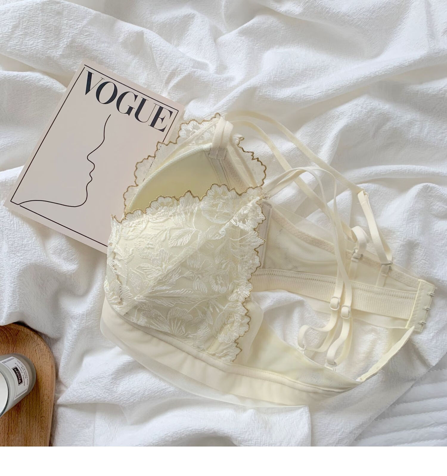 浪莎langsha品牌温柔仙女法式女士内衣套装薄款文胸小胸美背少女运动