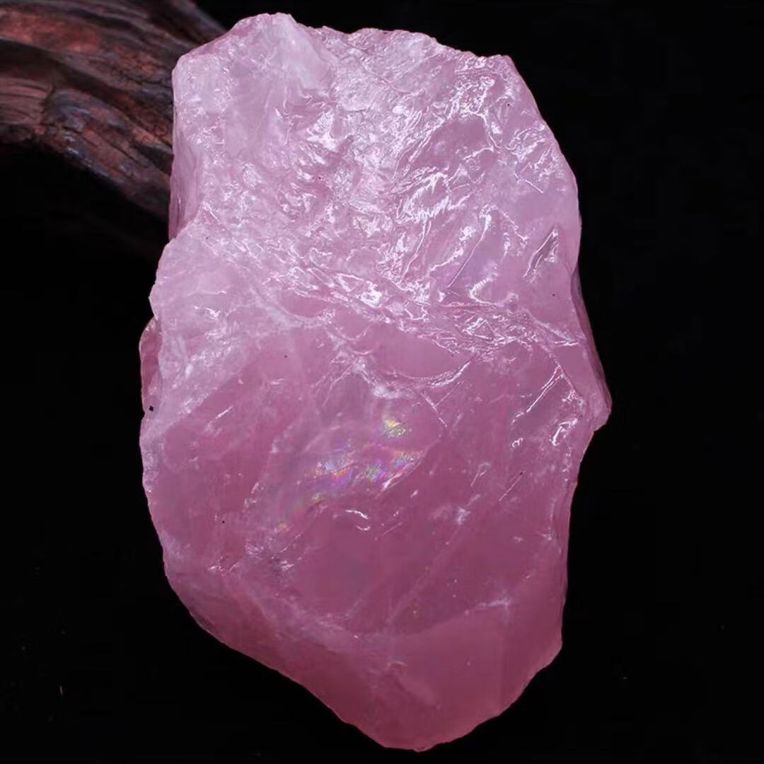 水晶原石 鱼缸装饰小颗粒造景矿物sn4658 粉晶原石500克12-16个【图片