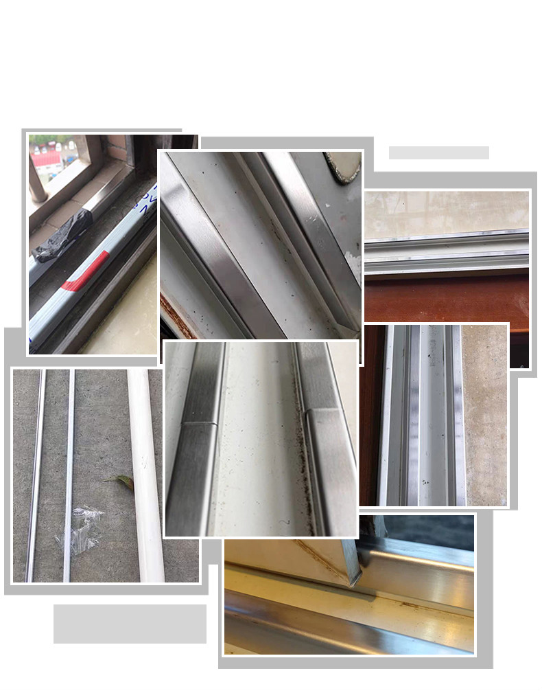 塑钢门窗轨道修复条推拉门导轨滑道老窗户滑轮双滑轨不锈钢槽配件304