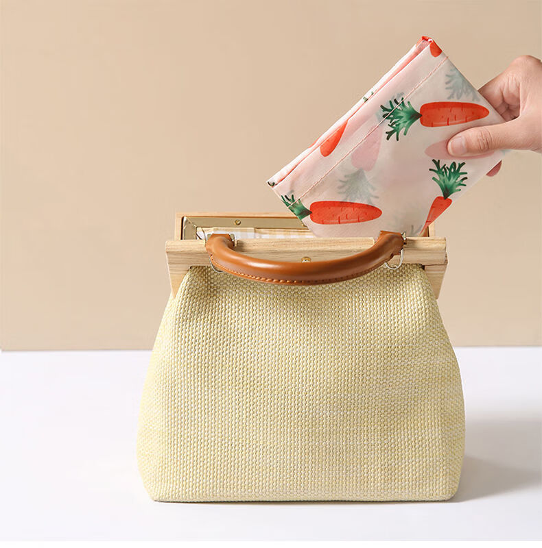 时贸 创意市购物袋批发买菜手提帆布袋折叠便携环保袋大容量蔬果收纳